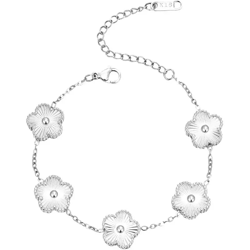 Kleeblatt Armband - Silber