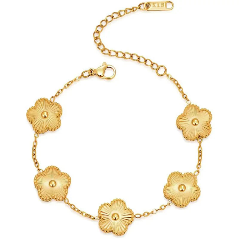 Kleeblatt Armband - Gold